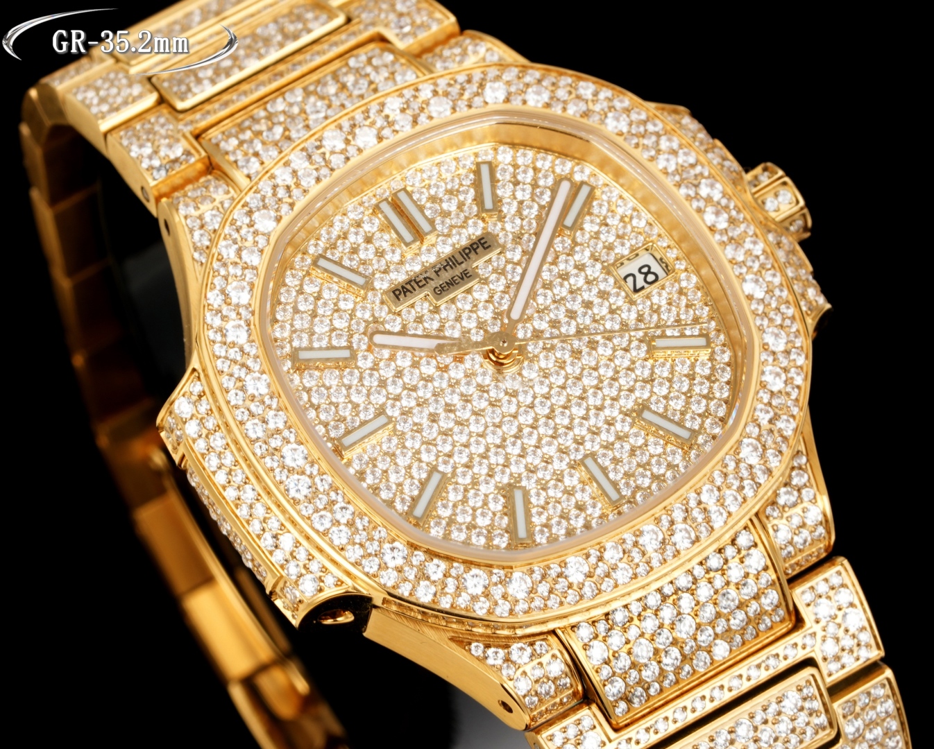 Luxurious Nautilus 7021: Customized Timepiece with Snowflake Drills and Sapphire Crystals - 图片 4