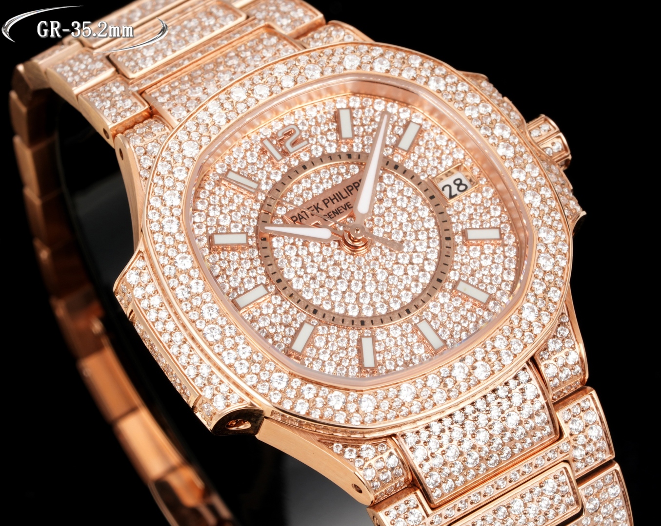 Luxurious Nautilus 7021: Customized Timepiece with Snowflake Drills and Sapphire Crystal - 图片 4