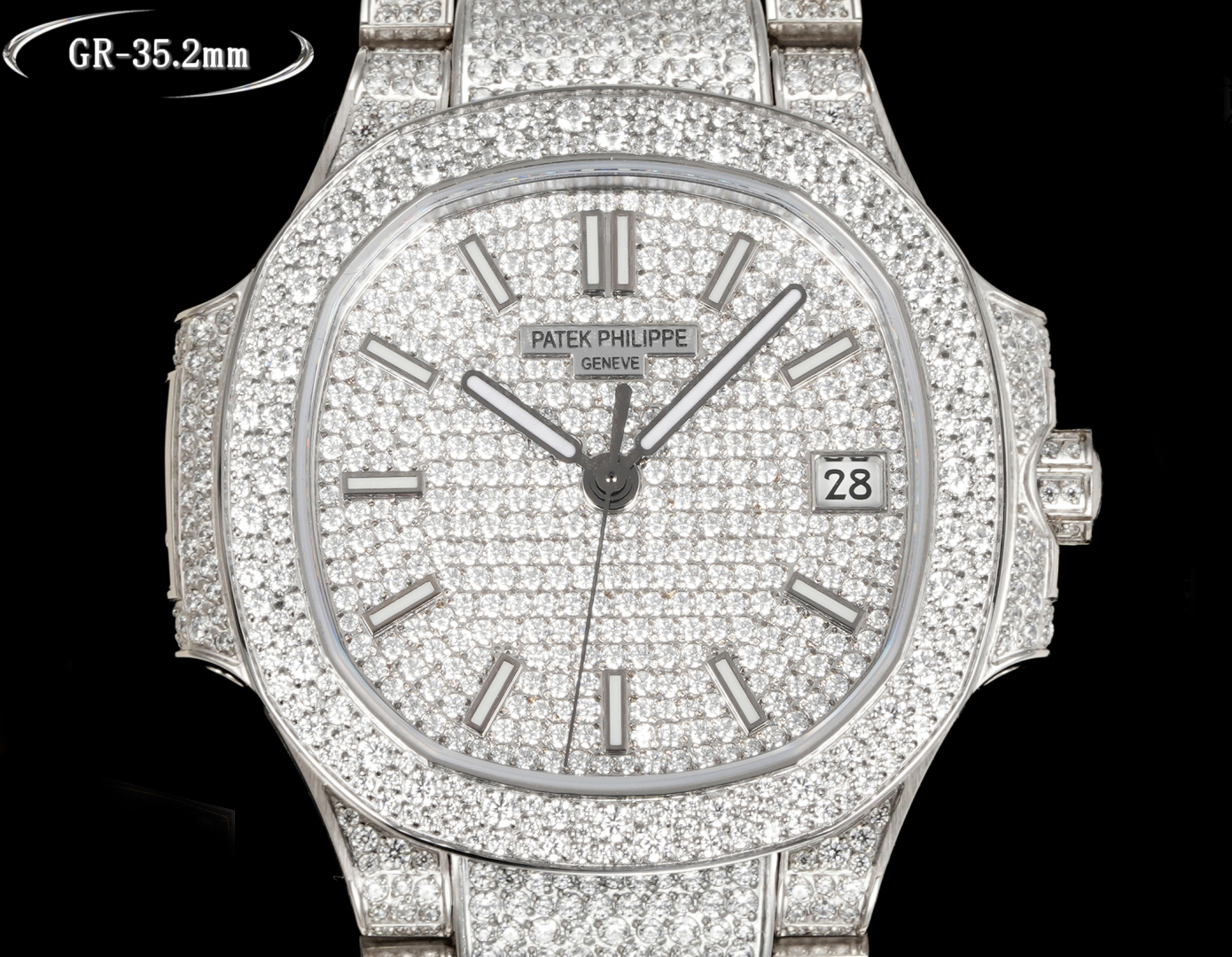Luxurious Nautilus 7021 Watch: Custom 9015 Machine Core, Snowflake Drills, Glamorous Design - 图片 2