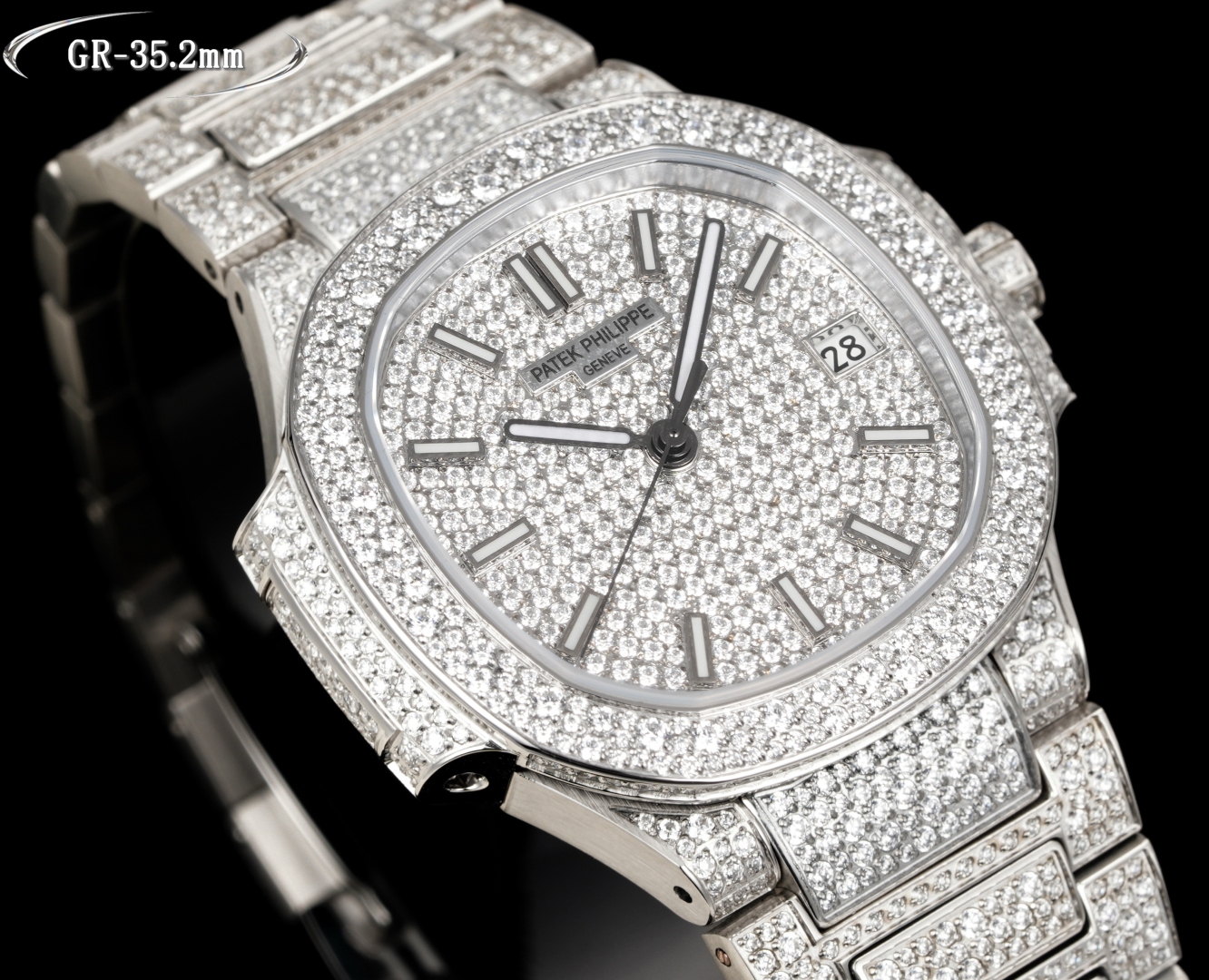 Luxurious Nautilus 7021 Watch: Custom 9015 Machine Core, Snowflake Drills, Glamorous Design - 图片 4