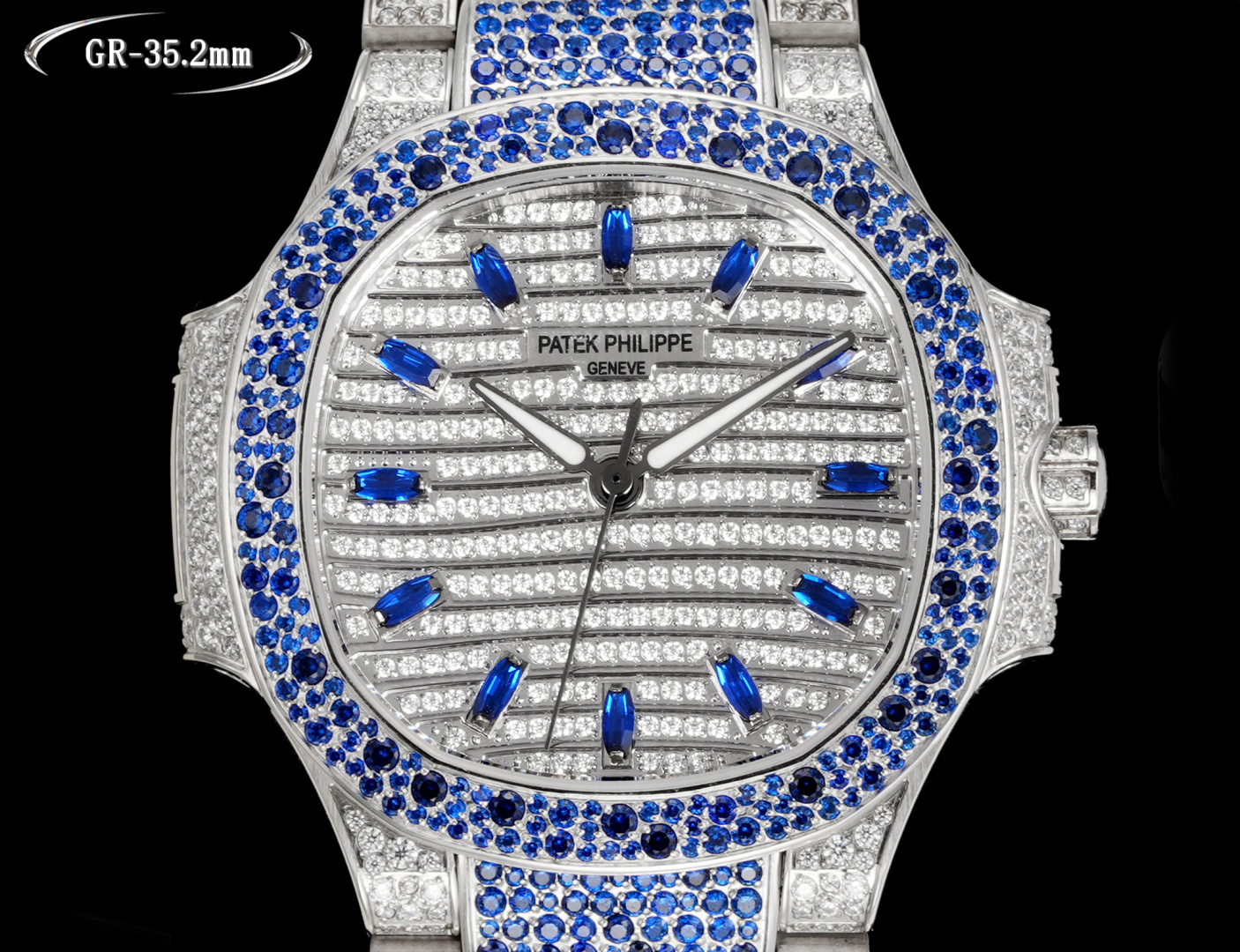 Luxurious Unified 8050 Wristwatch: Custom Design with Snowflake Drills and Rubies - 图片 2