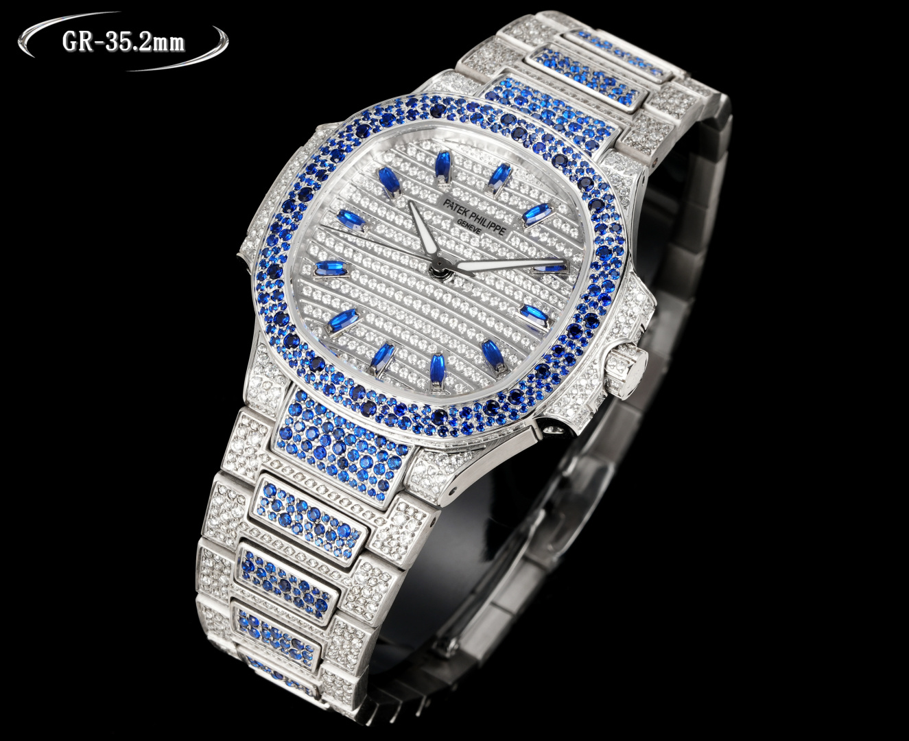 Luxurious Unified 8050 Wristwatch: Custom Design with Snowflake Drills and Rubies - 图片 3