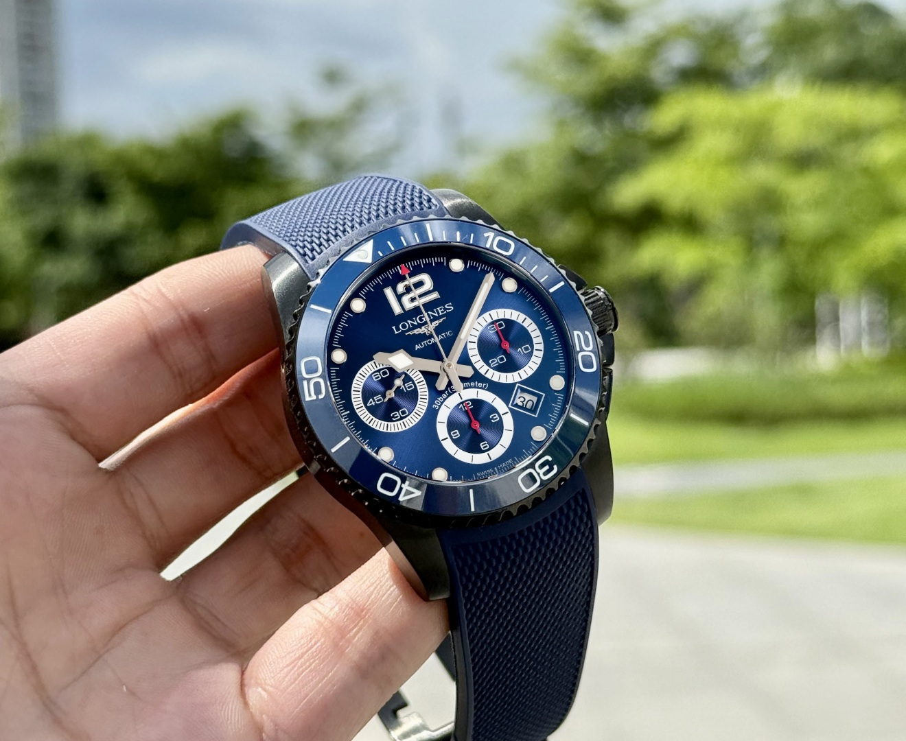 NO:336948,TW Factory counterweight, Longines Comcas Black Warrior Chronograph series watches, 1 [Case] ​​The watch ruler is 41mm/12mm, the 316L stainless steel shell cover is flawless, using PVD vacuum negative ion matte electroplating technology, plus a hard black coat, greatly enhancing the shell body's greater anti-wear. Superb polishing technology, TW continues the meticulous excellent quality, setting a new mark for the replica industry. 2 The ceramic ring port has the authentic high-quality texture, the three-dimensional sense of the scale and the details of the chamfering. 3 The literal uses black and blue color scheme, top Swiss super strong ice blue luminous, and the brightness is nearly as long as the original. 4 [Movement] uses an automatic winding chronograph movement, which is extremely stable, and all functions are the same as the genuine one. 5 Tape is specially customized to make elbow particles, which fully fits the case. The buckle is flexible to adjust the size inside the buttons.  TW factory production will give you a different style. Please appreciate and play with watch friends., longines19860909TW厂 配重, 浪琴康卡斯黑武士计时系列腕表, 1【表壳】腕表尺41mm/12mm,316L精钢壳套完美无瑕,采用PVD真空负离子磨砂电镀技术,外加一层坚硬的黑色外衣,大幅度增强壳身更大的抗磨.打磨工艺高超,TW延续一丝不苟的卓越品质,树立复刻业界新标杠. 2陶瓷圈口拥有正品级别的高级质感,刻度的立体感和倒角细节两不误. 3字面采用黑,蓝配色,顶级瑞士超强冰蓝夜光,亮度持久度直逼原装正品. 4【机芯】采用自动上链计时机芯,极具稳定性,所有功能均与正品一致 5胶带专门定制模具做弯头粒,完全贴合表壳.扣子内灵活调节扣轻松调节大小. TW厂制作让你拥有不一样的风格 敬请广大表友鉴赏把玩.,,longines,Watch