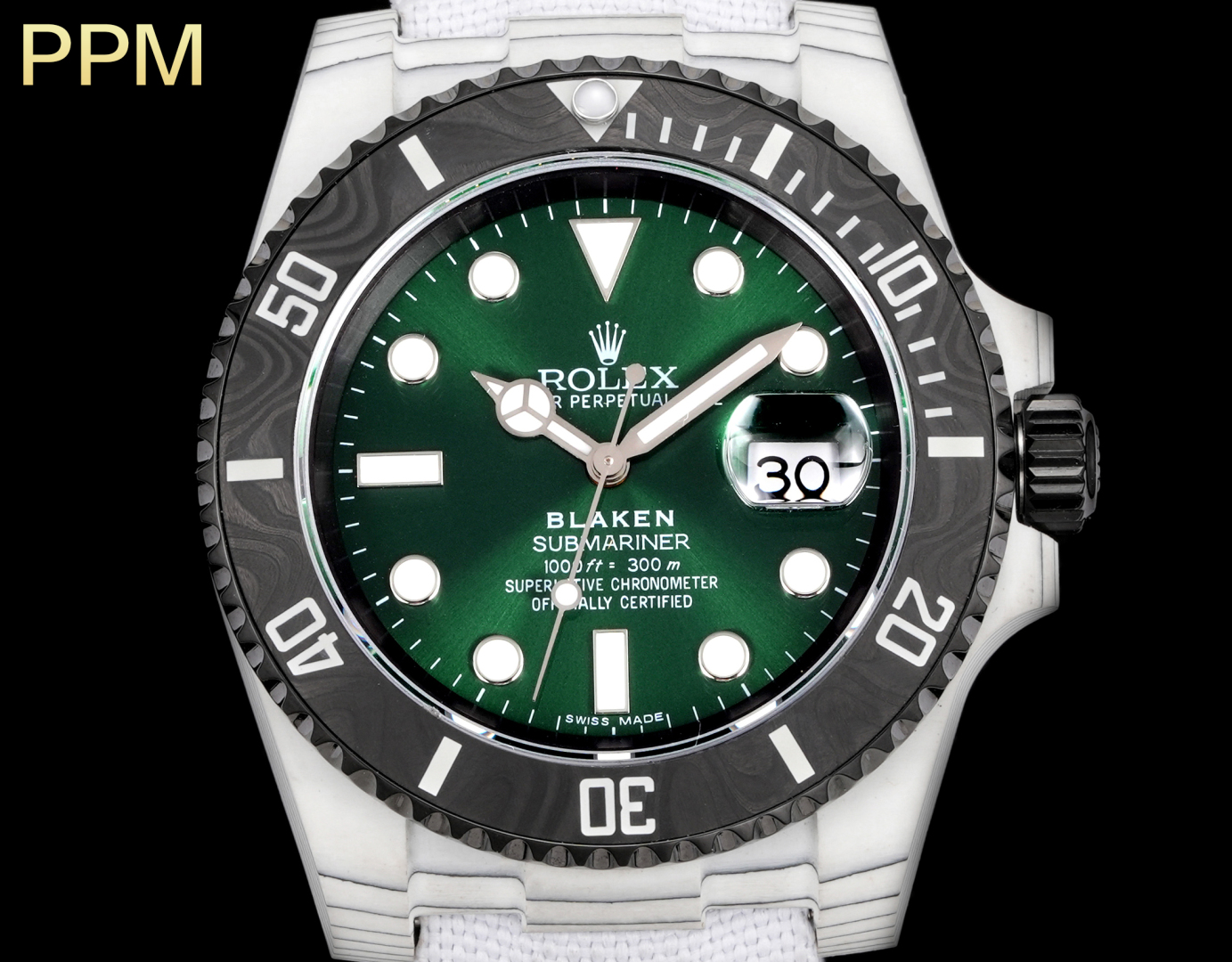 Rolex Submariner Custom Carbon Fiber Watch - Modified with 3135 Movement 3 cmp i1754593440833 1502 0 2