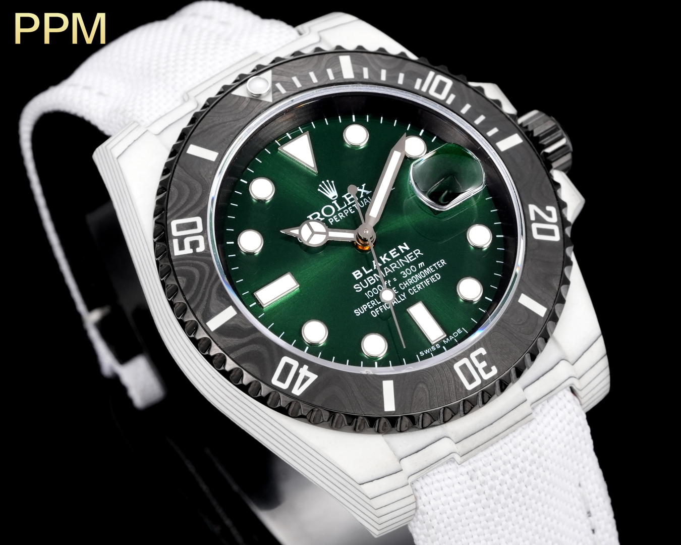 Rolex Submariner Custom Carbon Fiber Watch - Modified with 3135 Movement 4 cmp i1754593440836 5669 0 3