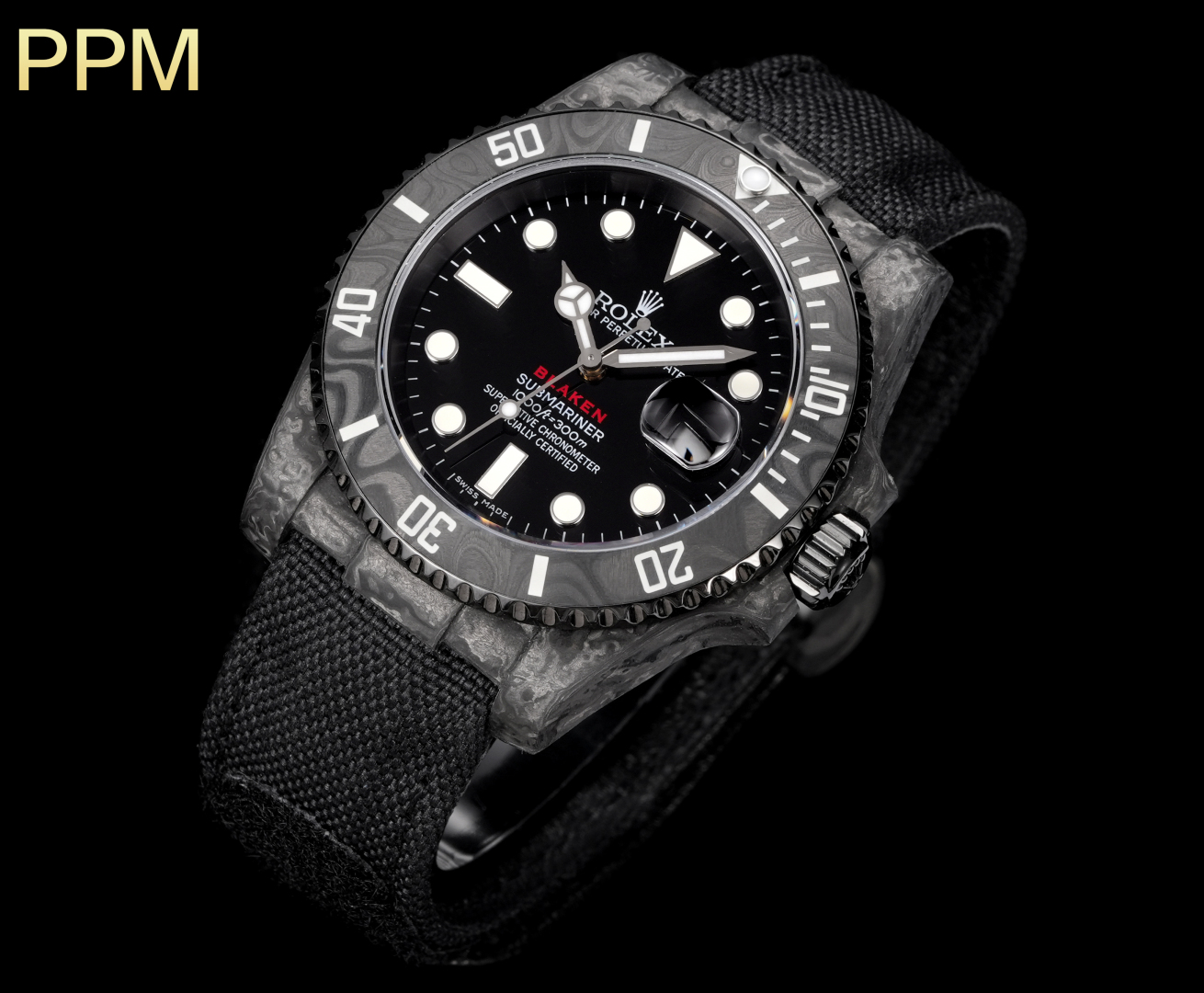 Rolex Submariner Carbon Fiber Watch, PPM Custom, Caliber 3135 - Unique Timepiece 3 cmp i1754593538959 1666 0 2