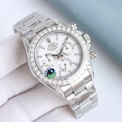 Rolex Daytona Ice White Dial Stainless Steel Diamond Bezel Men's Watch 1 Rolex Daytona Ice White Dial Stainless Steel Diamond Bezel Men's Watch