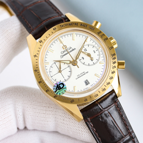 Omega Speedmaster Automatic Chronograph Watch, 41.5mm - Leather Strap 1 Omega Speedmaster Automatic Chronograph Watch, 41.5mm - Leather Strap