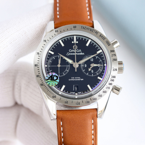 Omega Speedmaster Automatic Chronograph Watch with Leather Strap 331.10.42.51.01.002 1 Omega Speedmaster Automatic Chronograph Watch with Leather Strap 331.10.42.51.01.002