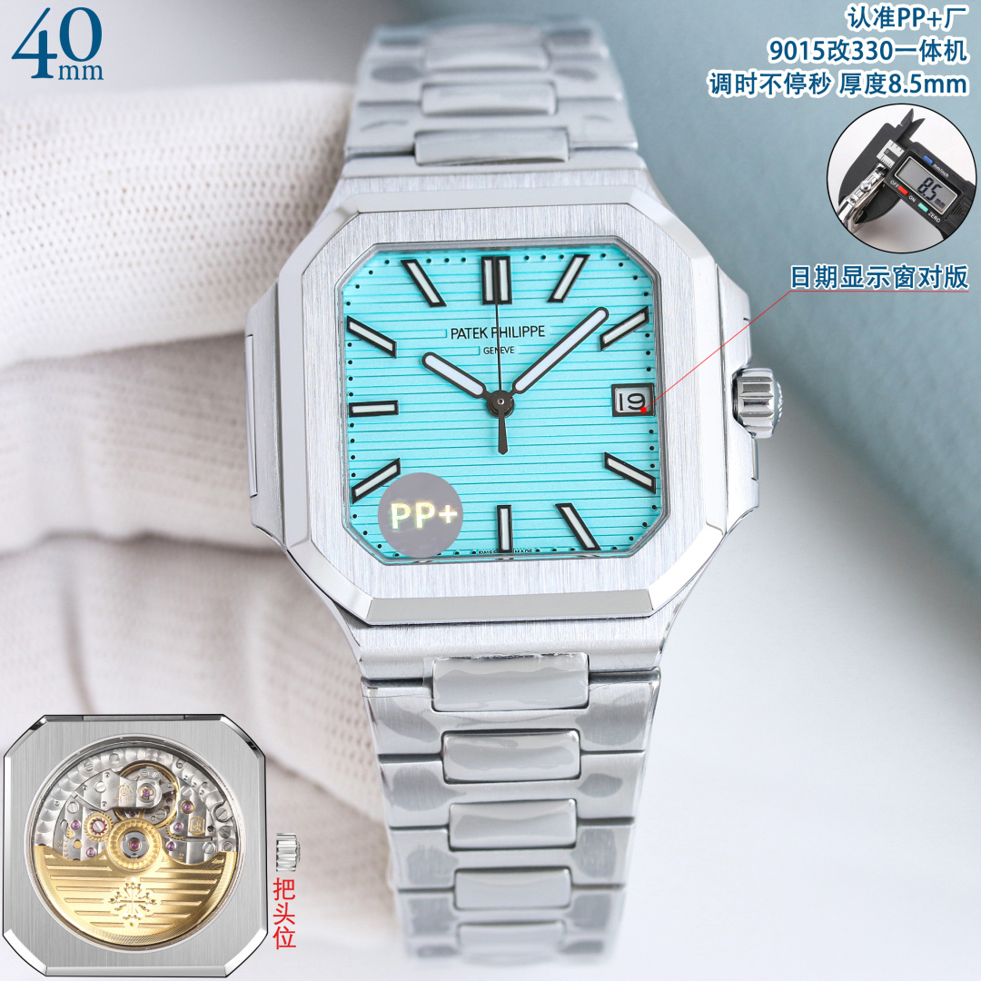 파텍필립 프리미엄 워치 7128R 자동 화이트 다이얼 화이트골드 40mm 레플리카 44165