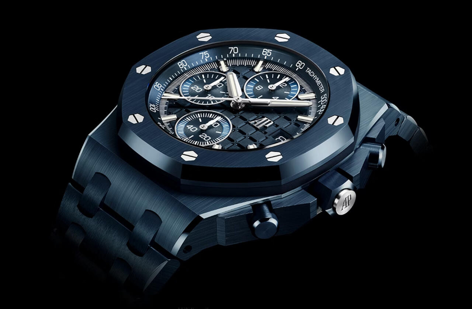 Audemars Piguet Royal Oak Offshore Selfwinding Chronograph 26238CD.OO.1300CD.01 blue ceramic case and bezel, blue dial, blue ceramic bracelet 42mm Men's Automatic