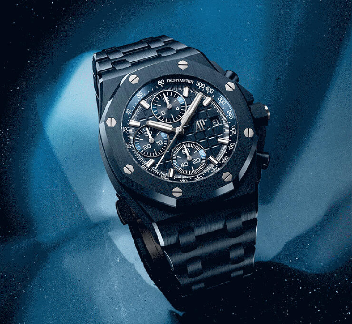 Audemars Piguet Royal Oak Offshore Selfwinding Chronograph 26238CD.OO.1300CD.01 blue ceramic case and bezel, blue dial, blue ceramic bracelet 42mm Men's Automatic