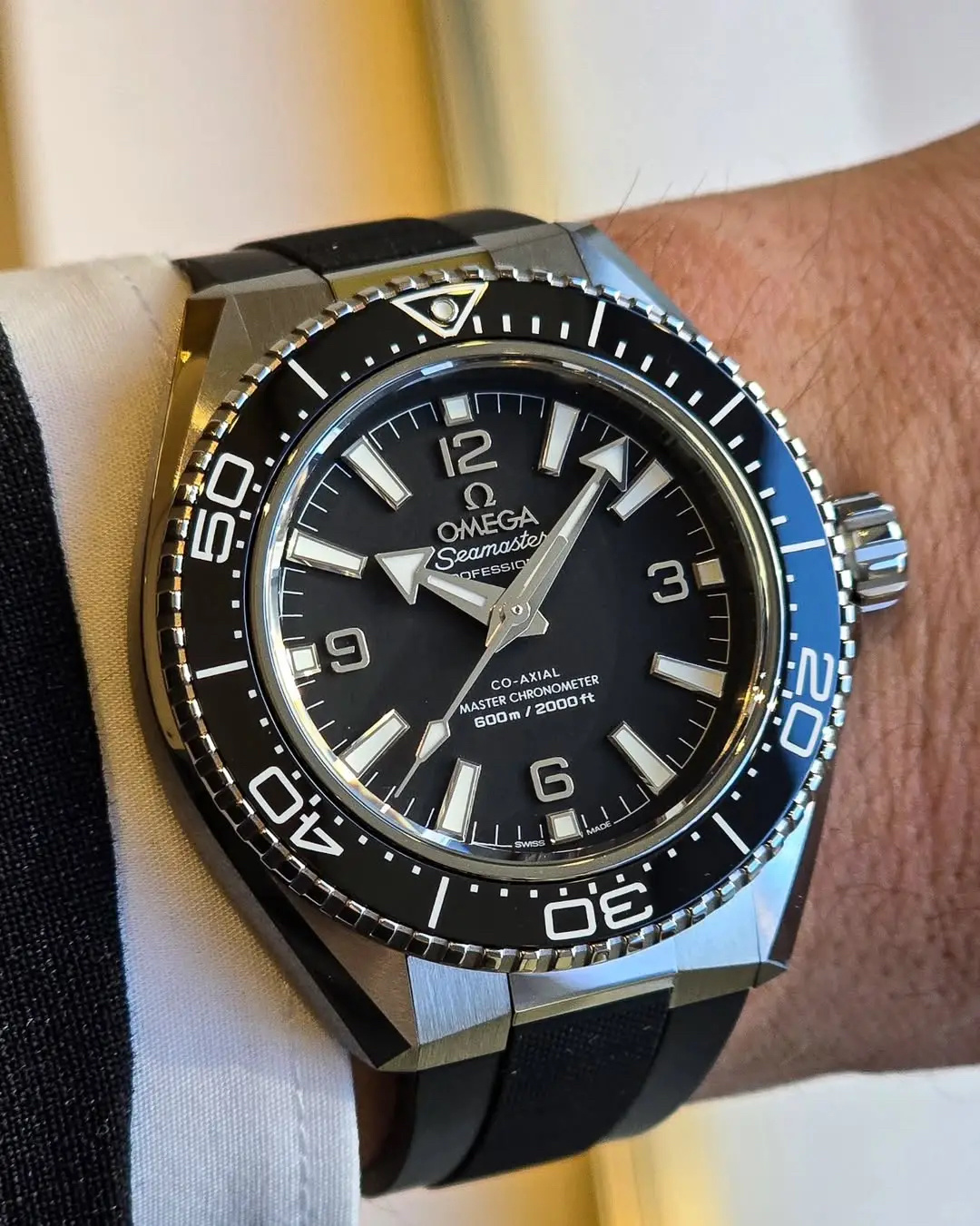 NO:727319,VS+ OMEGA's new 'Haimami' black tape model is shipped!  ,19860909VS+ OMEGA全新“海马米”黑色胶带款出货！,,Watch