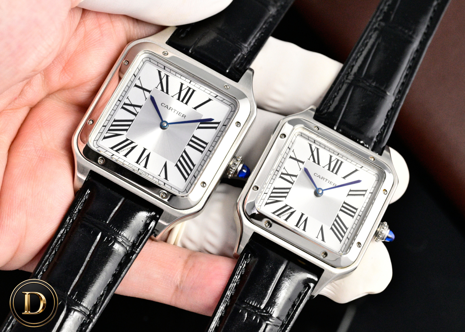 Cartier Santos-Dumont 卡地亚山度士超薄杜蒙系列腕表 情侣对表 中性表款 316L精钢表壳