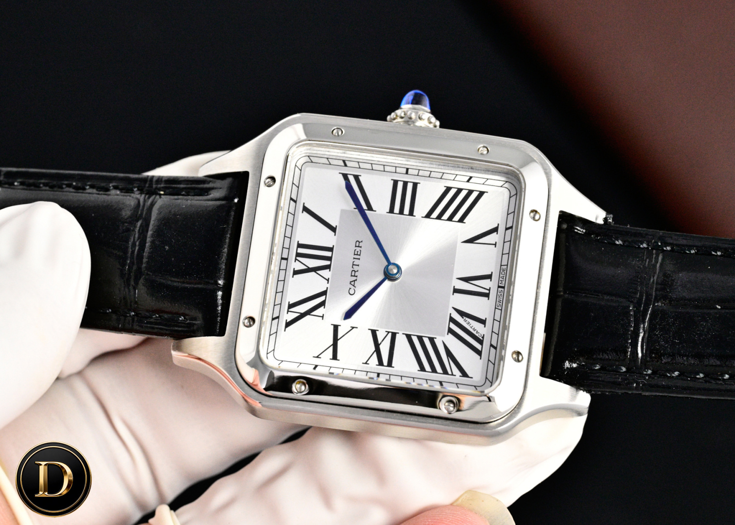 Cartier Santos-Dumont 卡地亚山度士超薄杜蒙系列腕表 情侣对表 中性表款 316L精钢表壳