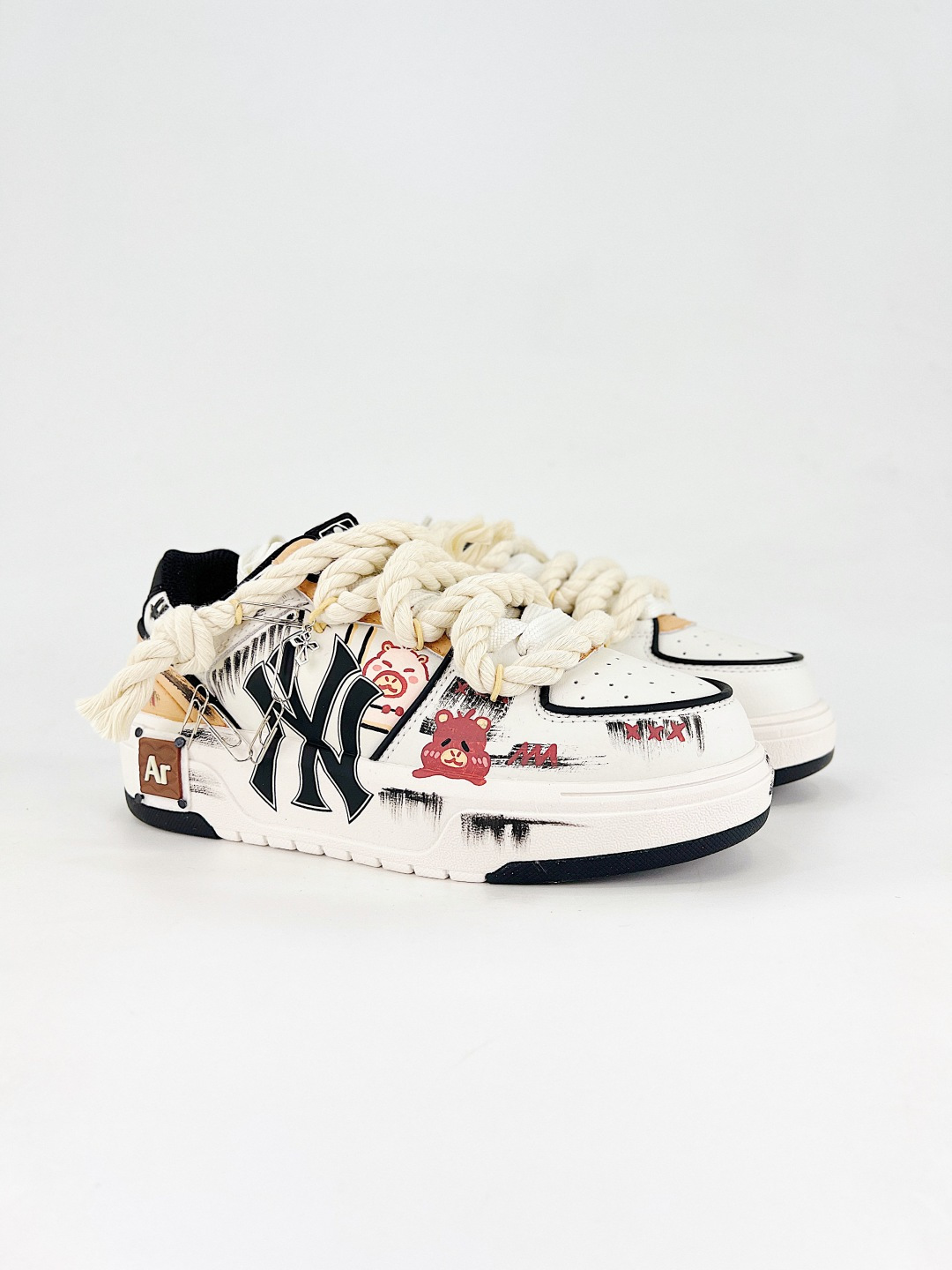 MLB Chunky Liner New York Yankees 定制MLB配色 学长鞋系列低帮老爹风轻量增高厚底百搭休闲运动慢跑鞋 3ASXCA12N （C0001）