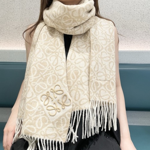 Loewe LW Stripe Long Scarf, 100% Cashmere, 32x180cm - Barcelona Exclusive 1 Loewe LW Stripe Long Scarf, 100% Cashmere, 32x180cm - Barcelona Exclusive