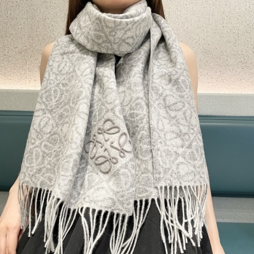 Loewe LW Striped Cashmere Scarf, 32x180cm - Barcelona Exclusive 6 Loewe LW Striped Cashmere Scarf, 32x180cm - Barcelona Exclusive