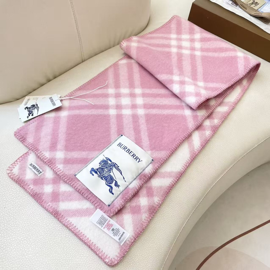 （2025最新版本缩边）𝐁𝐔𝐑𝐁𝐄𝐑𝐑✓最新配色🔥 【斜格长巾】工艺与材质完全与专柜无区别，粗犷耐用，厚