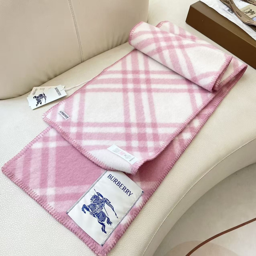 （2025最新版本缩边）𝐁𝐔𝐑𝐁𝐄𝐑𝐑✓最新配色🔥 【斜格长巾】工艺与材质完全与专柜无区别，粗犷耐用，厚