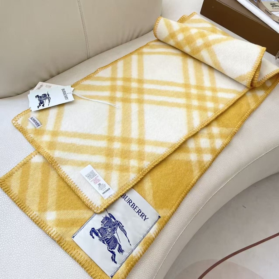 （2025最新版本缩边）𝐁𝐔𝐑𝐁𝐄𝐑𝐑✓最新配色🔥 【斜格长巾】工艺与材质完全与专柜无区别，粗犷耐用，厚