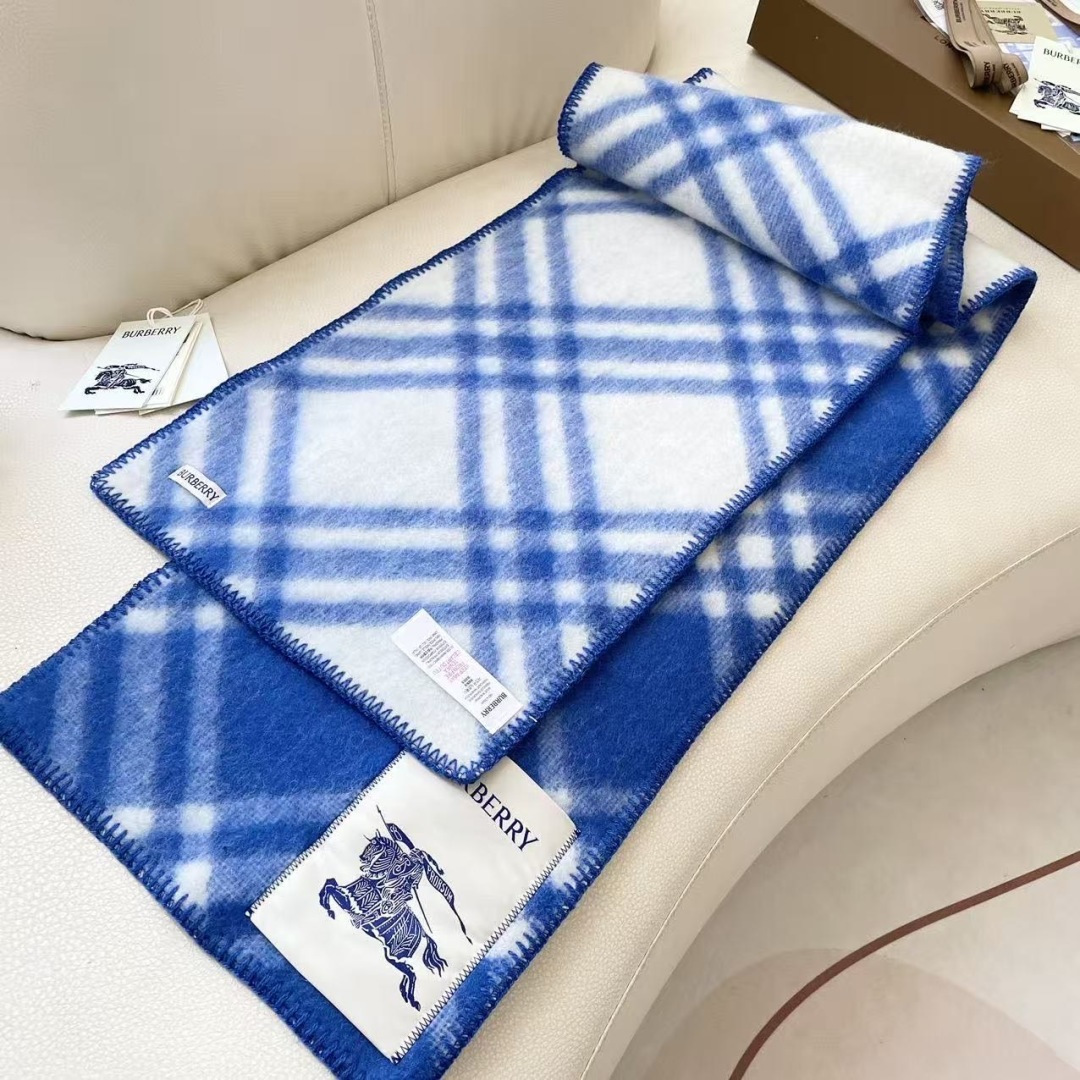 （2025最新版本缩边）𝐁𝐔𝐑𝐁𝐄𝐑𝐑✓最新配色🔥 【斜格长巾】工艺与材质完全与专柜无区别，粗犷耐用，厚