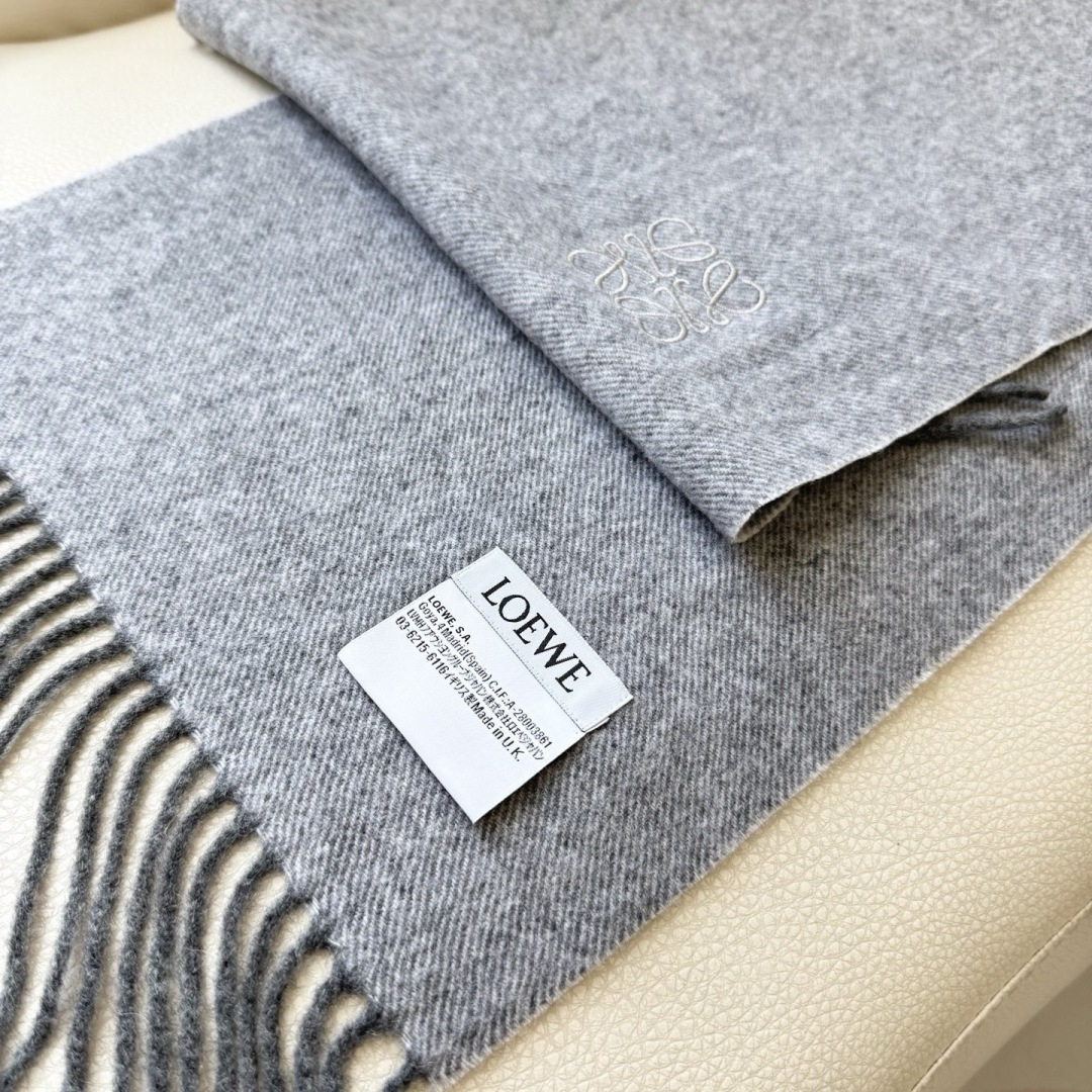 🔥爆款‼️顶级高尖端⚠️【LOEWE罗意威直供迪拜出口货‼️】🎀官网双面罗意威2024新品✨双面羊绒围巾