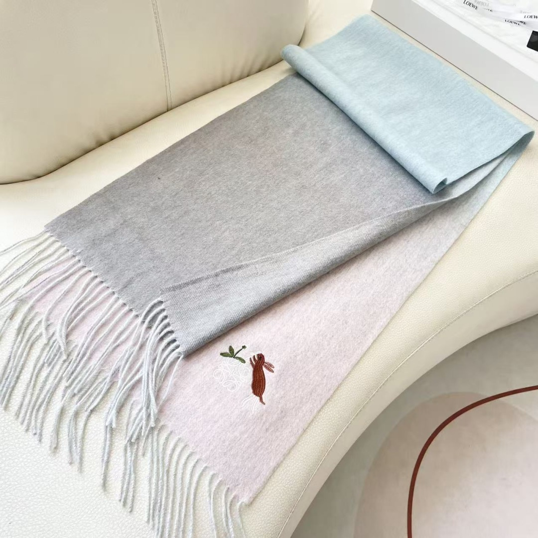 🔥爆款‼️顶级高尖端⚠️【LOEWE罗意威直供迪拜出口货‼️】🎀官网双面罗意威2025新品✨双面羊绒围巾