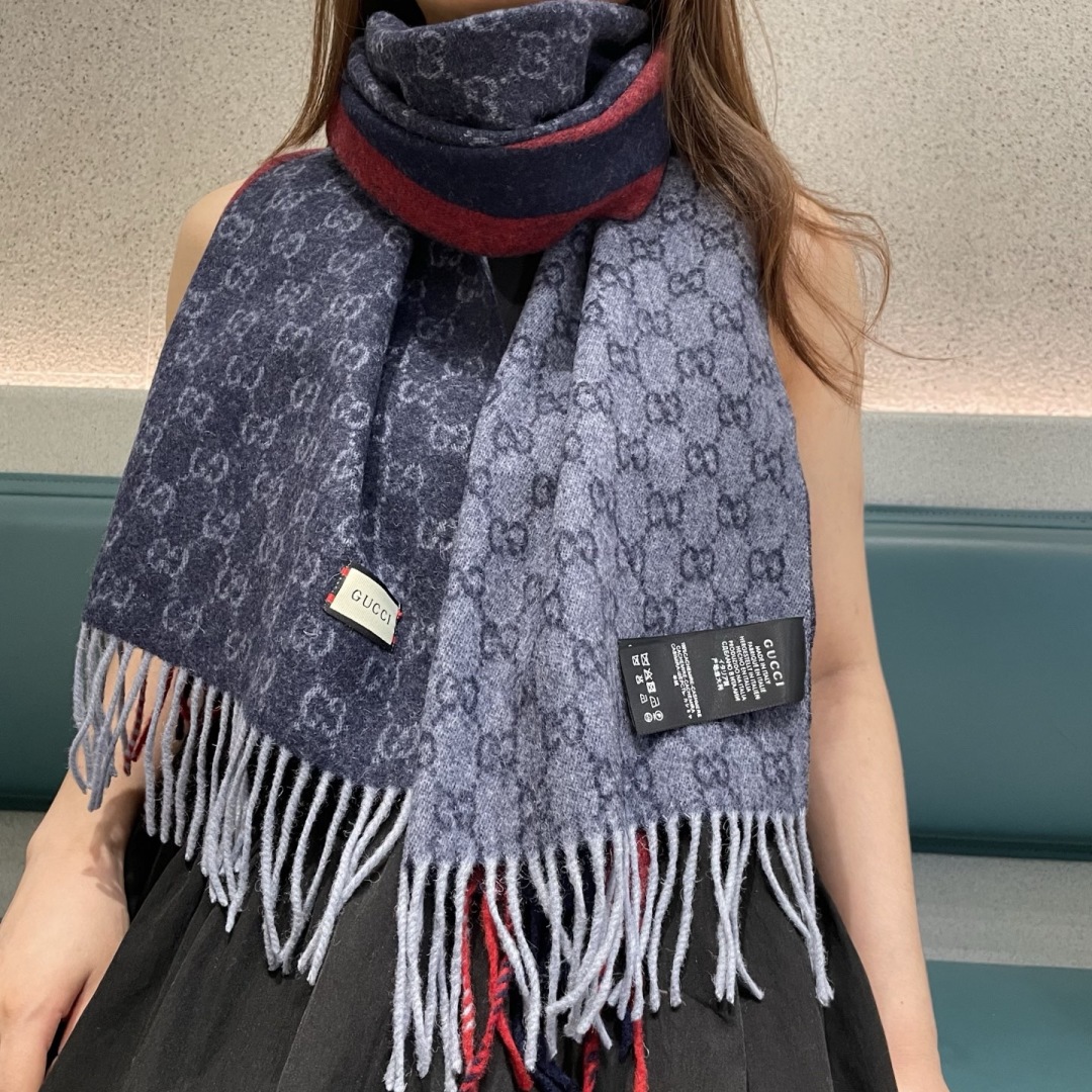 Gucci · 古奇经典羊绒披肩围巾❗来个硬货.麻溜的安排上.纯正出口❗原订单已经交货一批，其中一批刚过