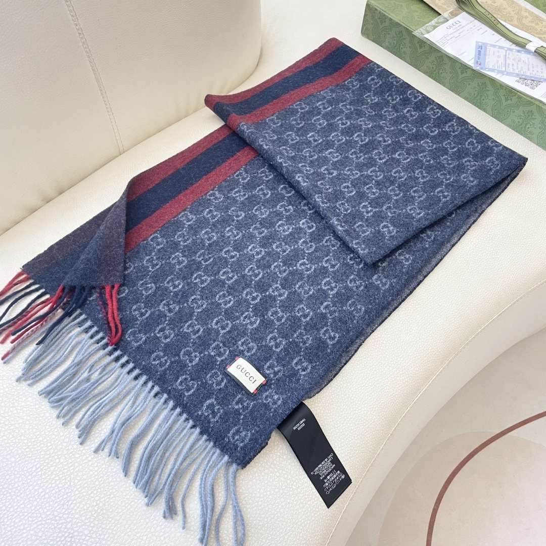 Gucci · 古奇经典羊绒披肩围巾❗来个硬货.麻溜的安排上.纯正出口❗原订单已经交货一批，其中一批刚过