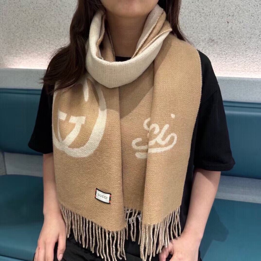 💋2025专柜最新款💨古奇火爆来袭💥🎊顶级色织工艺🔥此工艺只有大牌纯正代工厂才有的工艺‼️100%顶级羊