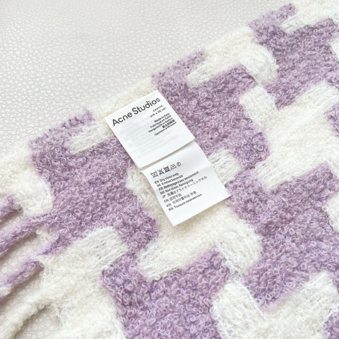 ❤️ 艾克妮千鸟格小围巾 小众大品牌 主打年轻化穿搭 蓬松感很好的一款围巾 羊驼毛➕马海毛 好打理不起皱