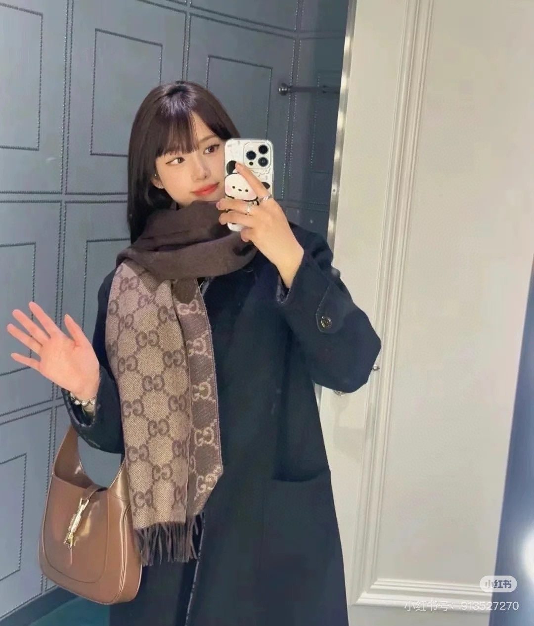 GUCCI（古奇）完美渐变！代购级别！最新双面两用古驰围巾，永远加分的G秋冬单品！各种穿衣风格都可以和她