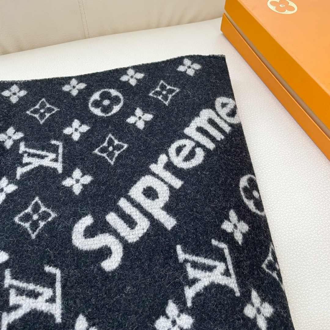 💟最好的SuPerme‼️超级软糯【LV SuPreme LV联名围巾】.红透了半边天❣️达人标配必备~