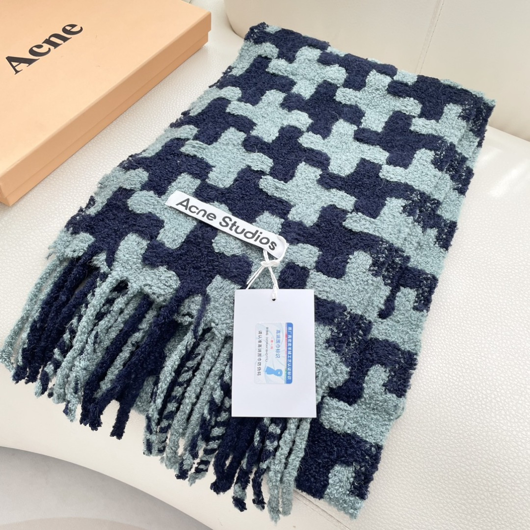 ❤️ 艾克妮千鸟格小围巾 小众大品牌 主打年轻化穿搭 蓬松感很好的一款围巾 羊驼毛➕马海毛 好打理不起皱