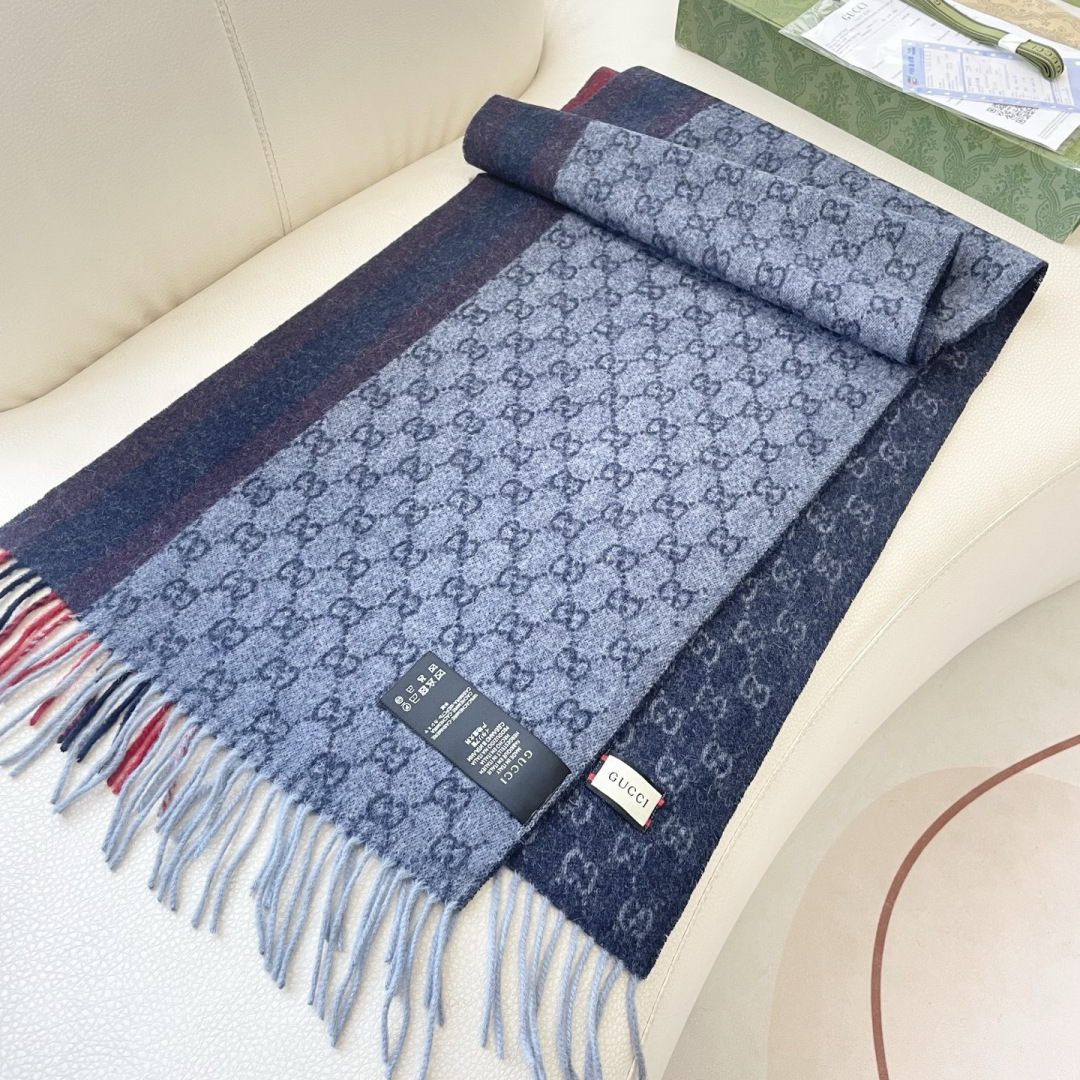 Gucci · 古奇经典羊绒披肩围巾❗来个硬货.麻溜的安排上.纯正出口❗原订单已经交货一批，其中一批刚过