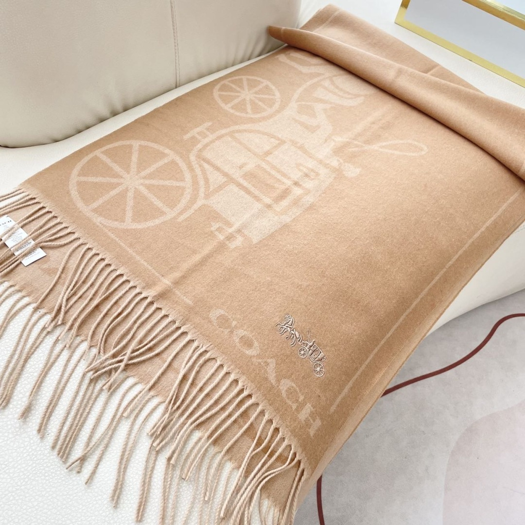 高版本✨【经典款】COACH经典 蔻驰披肩也太好看了吧！不仅有颜值还有品质，羊绒，手感超级软糯和舒服，尺