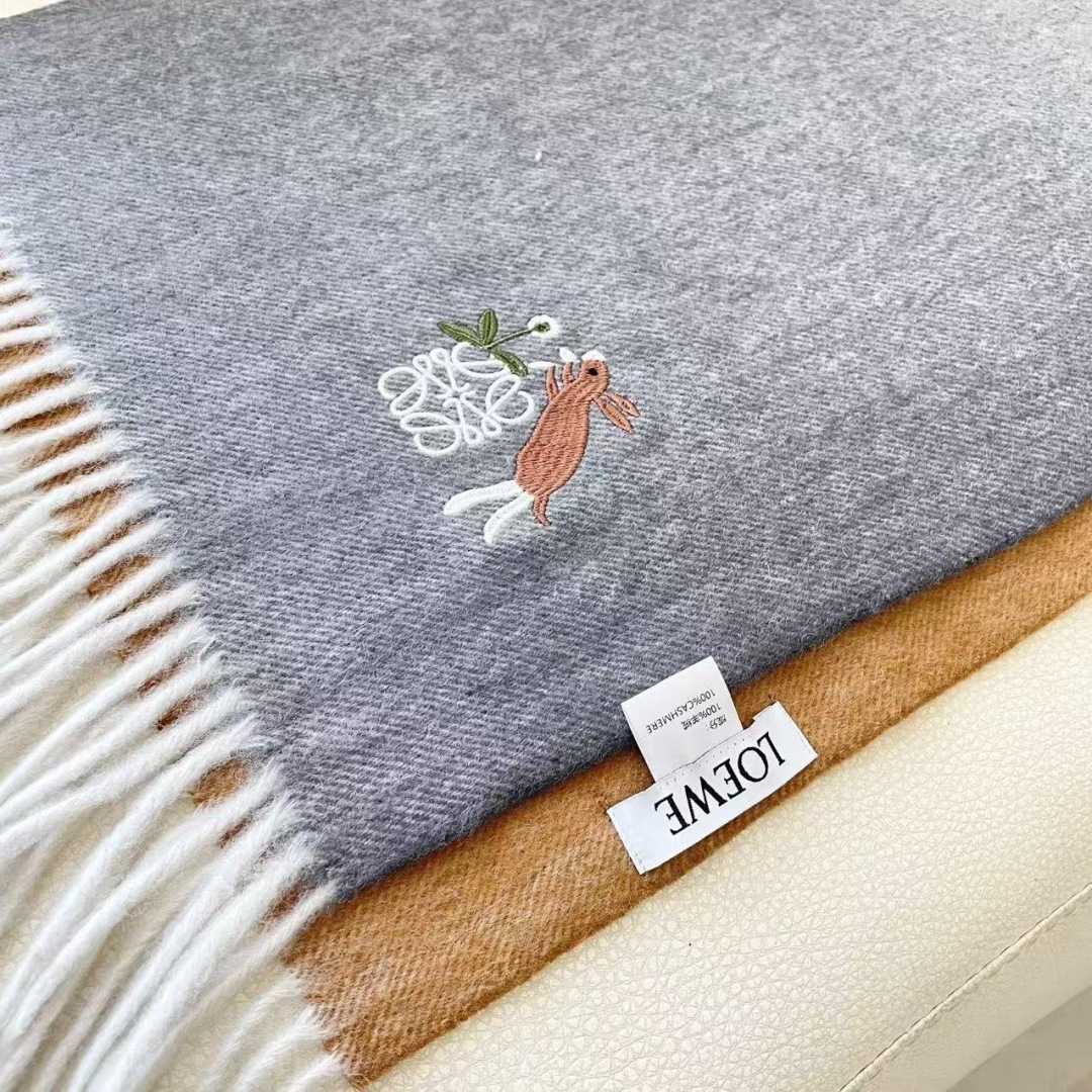 。爆款‼️顶级高尖端⚠️【LOEWE罗意威直供迪拜出口货‼️】🎀官网双面罗意威2025新品✨双面羊绒围巾