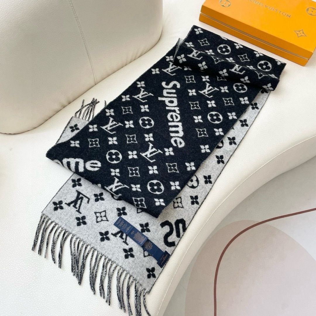 💟最好的SuPerme‼️超级软糯【LV SuPreme LV联名围巾】.红透了半边天❣️达人标配必备~