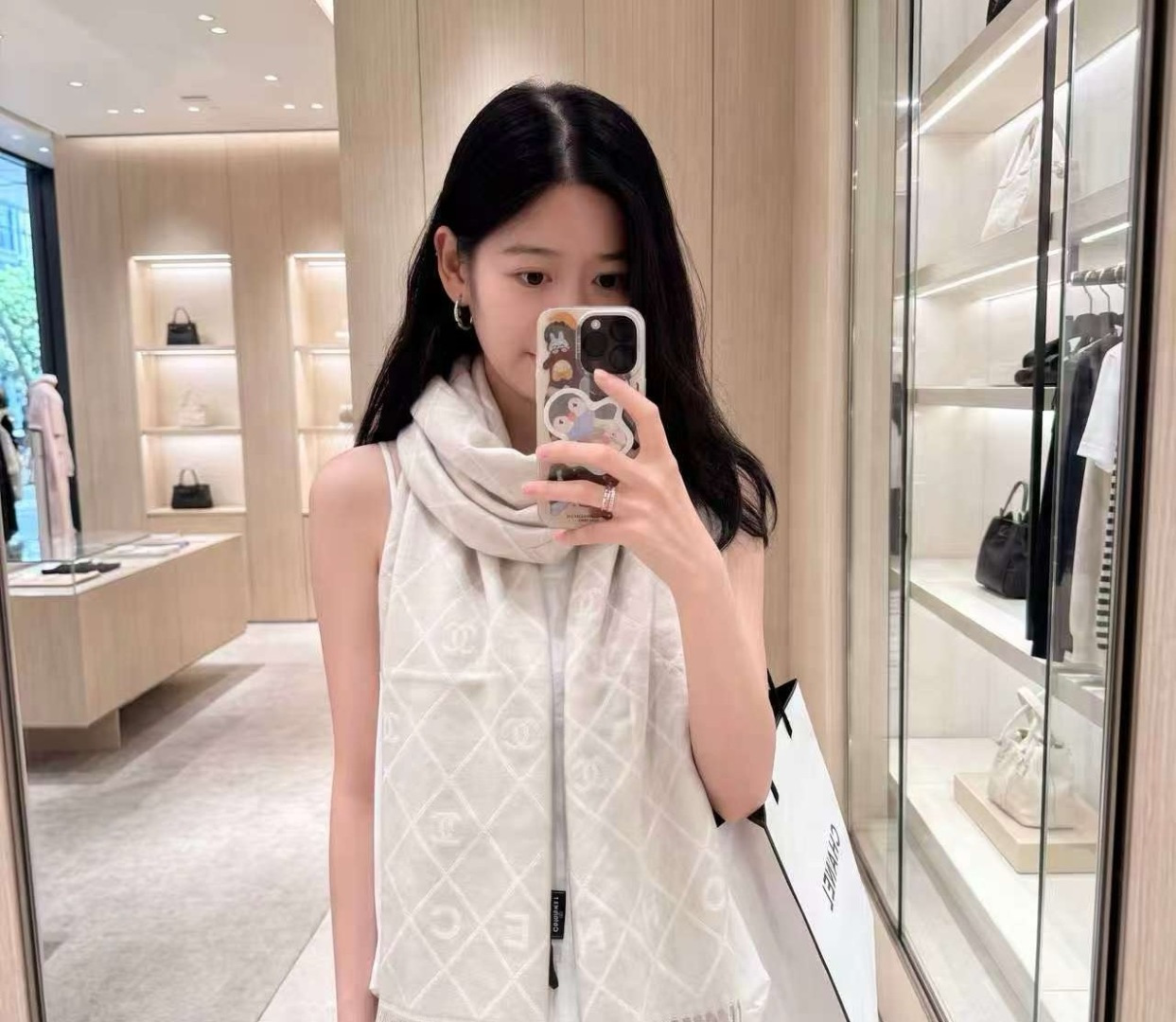 Chanel Double Logo Scarf