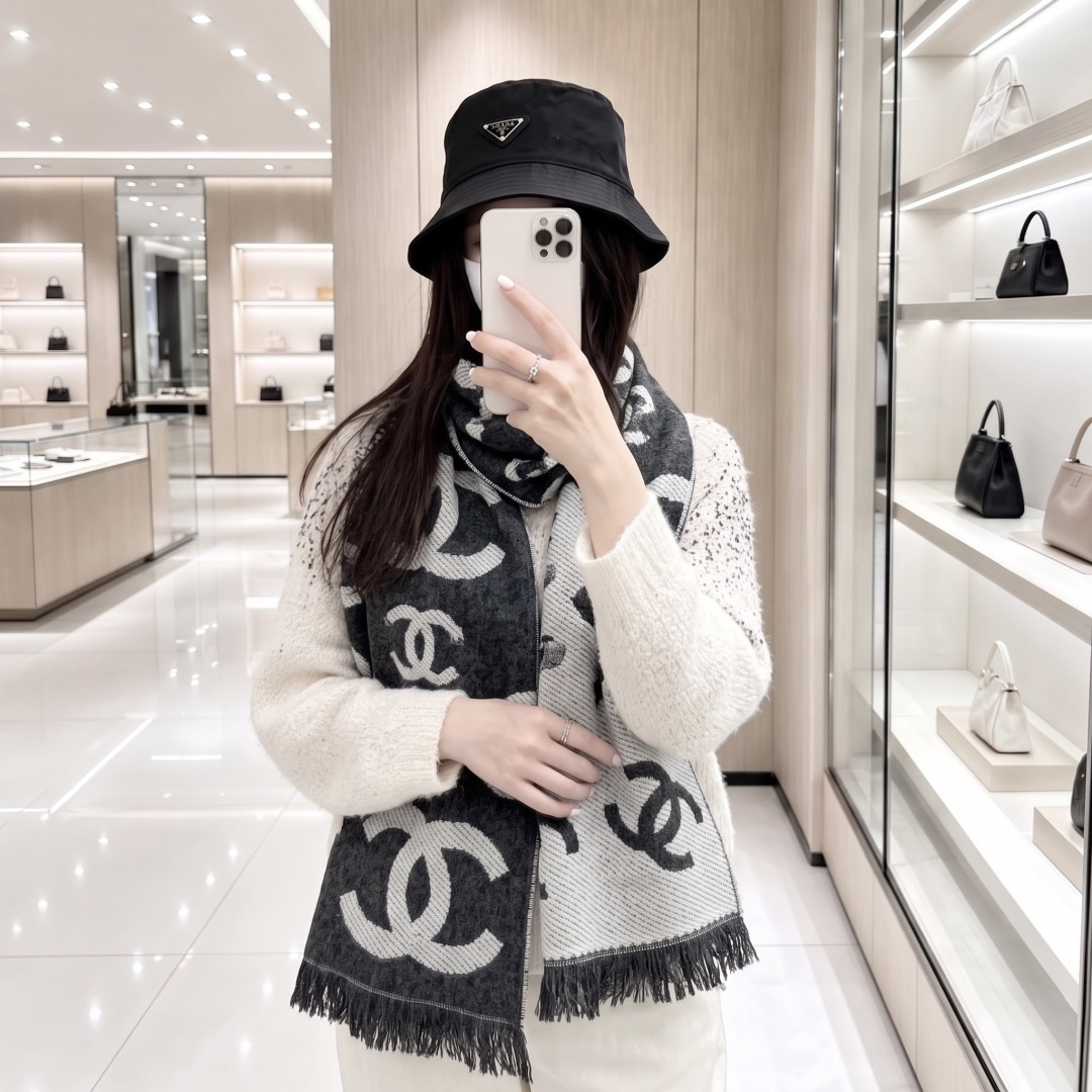 Chanel Double Logo Scarf