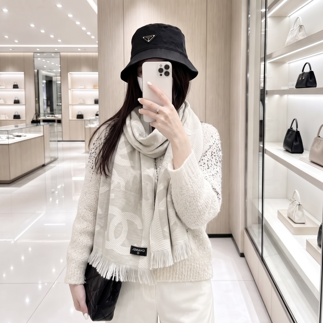 Chanel Double Logo Scarf