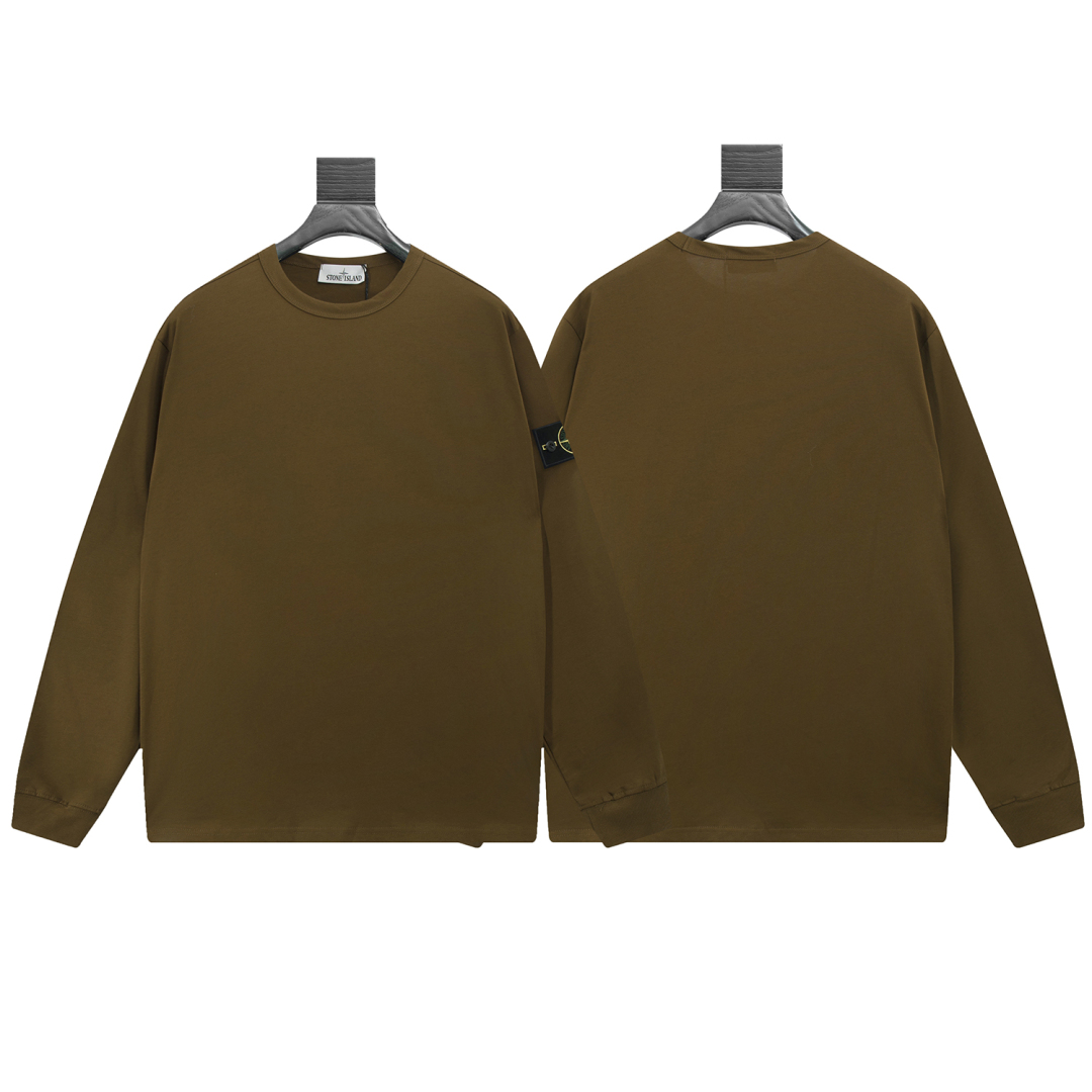 Stone Island Base Long-Sleeved T-Shirt: Low-Profile Fashion and Quality Tide - 图片 7