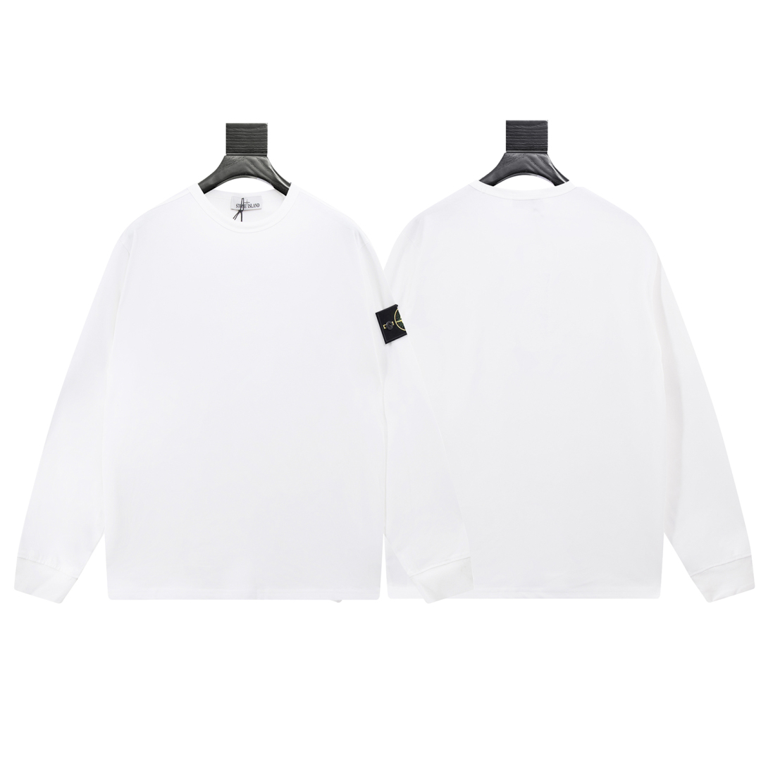 Stone Island Base Long-Sleeved T-Shirt: Low-Profile Fashion and Quality Tide - 图片 4