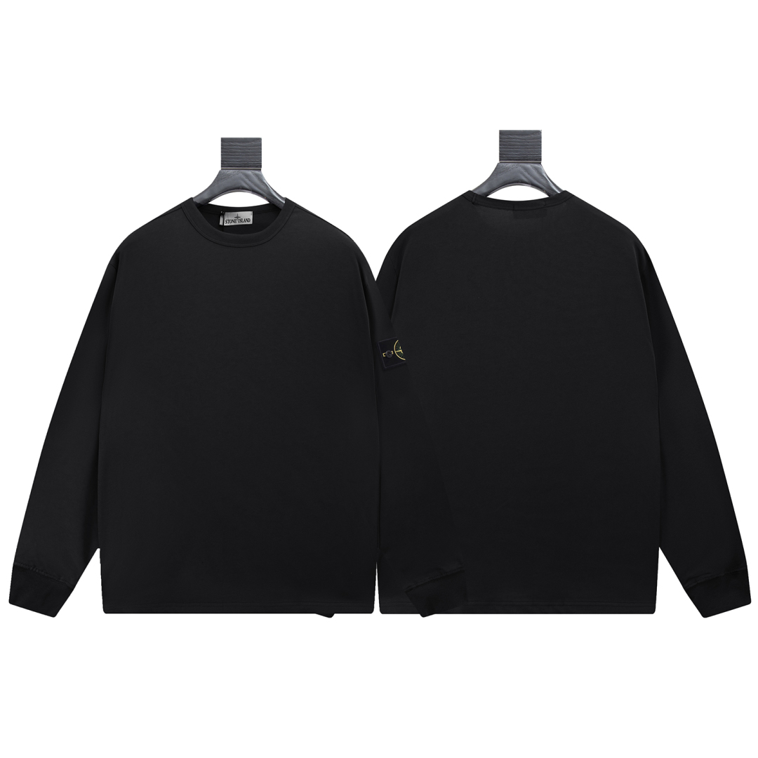 Stone Island Base Long-Sleeved T-Shirt: Low-Profile Fashion and Quality Tide - 图片 6