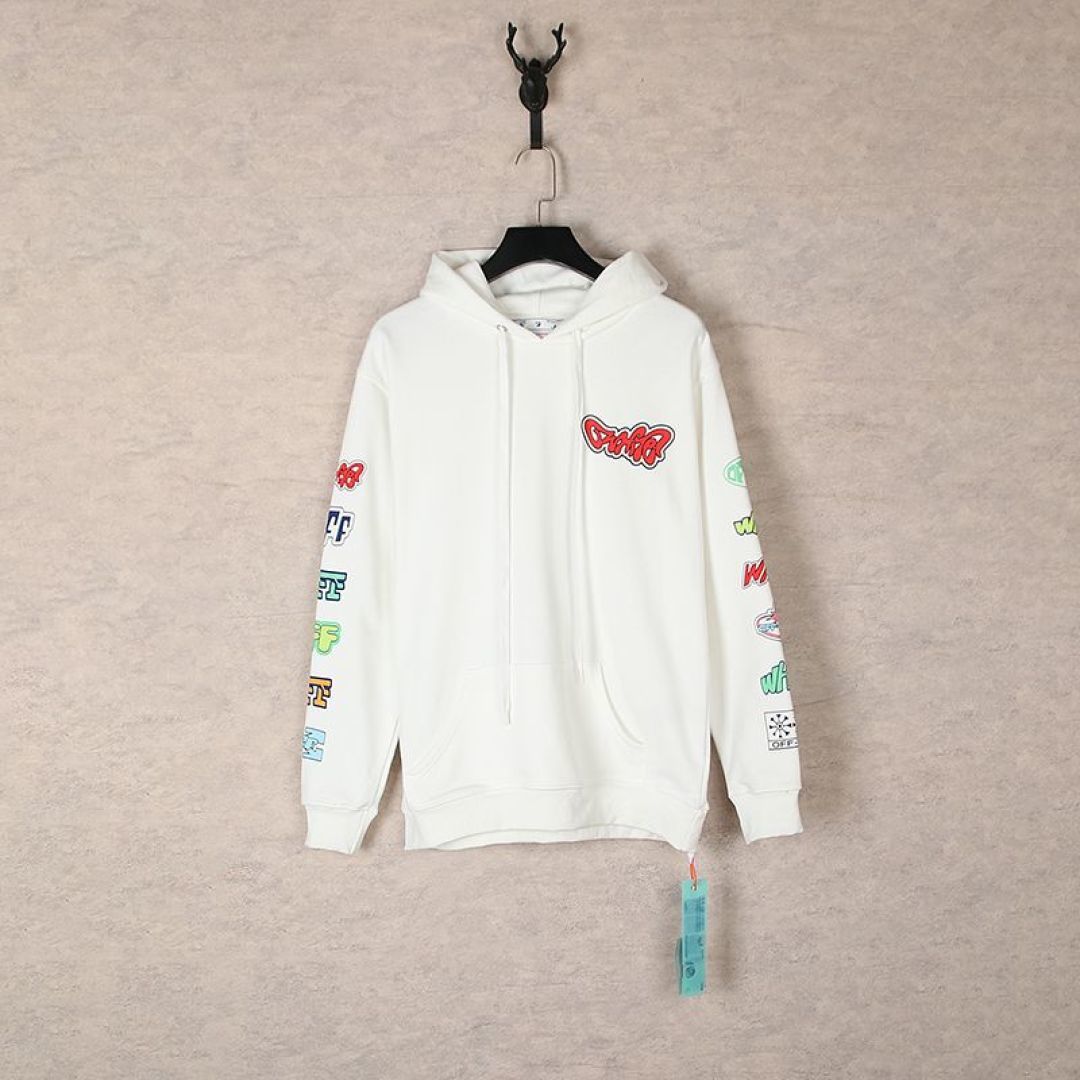 Trendy Hoodie: Black and White Style, Iconic Arrow Pattern, Street Attitude - 图片 5