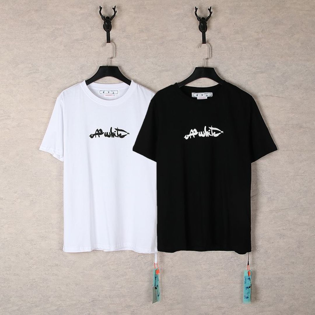 Off-white T-shirt Collection: Unique Black and White Colors, Iconic Design, Street Graffiti Vibe - 图片 2