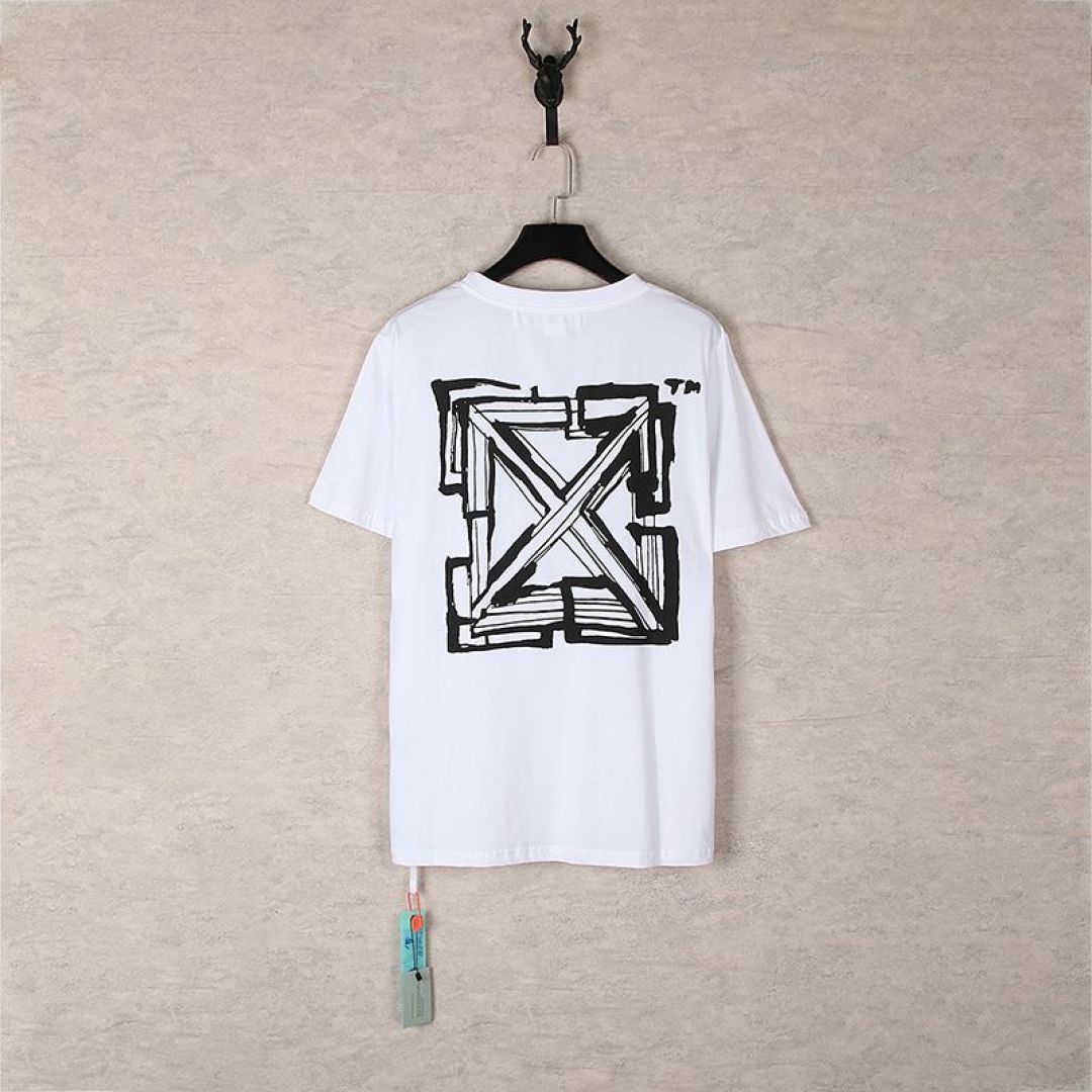 Off-white T-shirt Collection: Unique Black and White Colors, Iconic Design, Street Graffiti Vibe - 图片 4