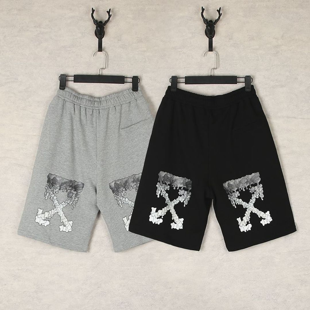 Off-White Shorts: Unlock Street Style with Marked Cross-Arrow Patterns