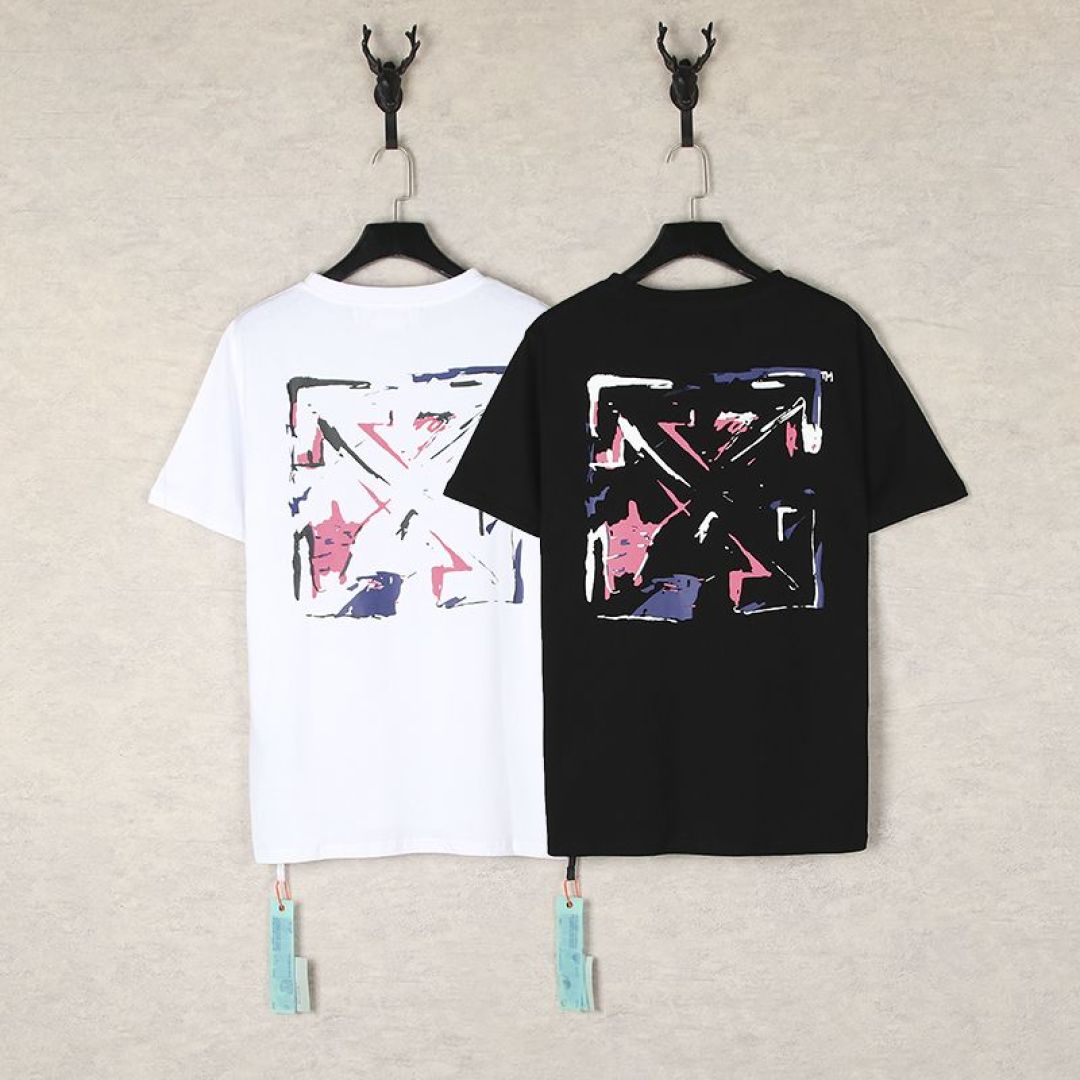 Off-White Street Art T-shirt Collection: Unique Pen Strokes and Irregular Geometry